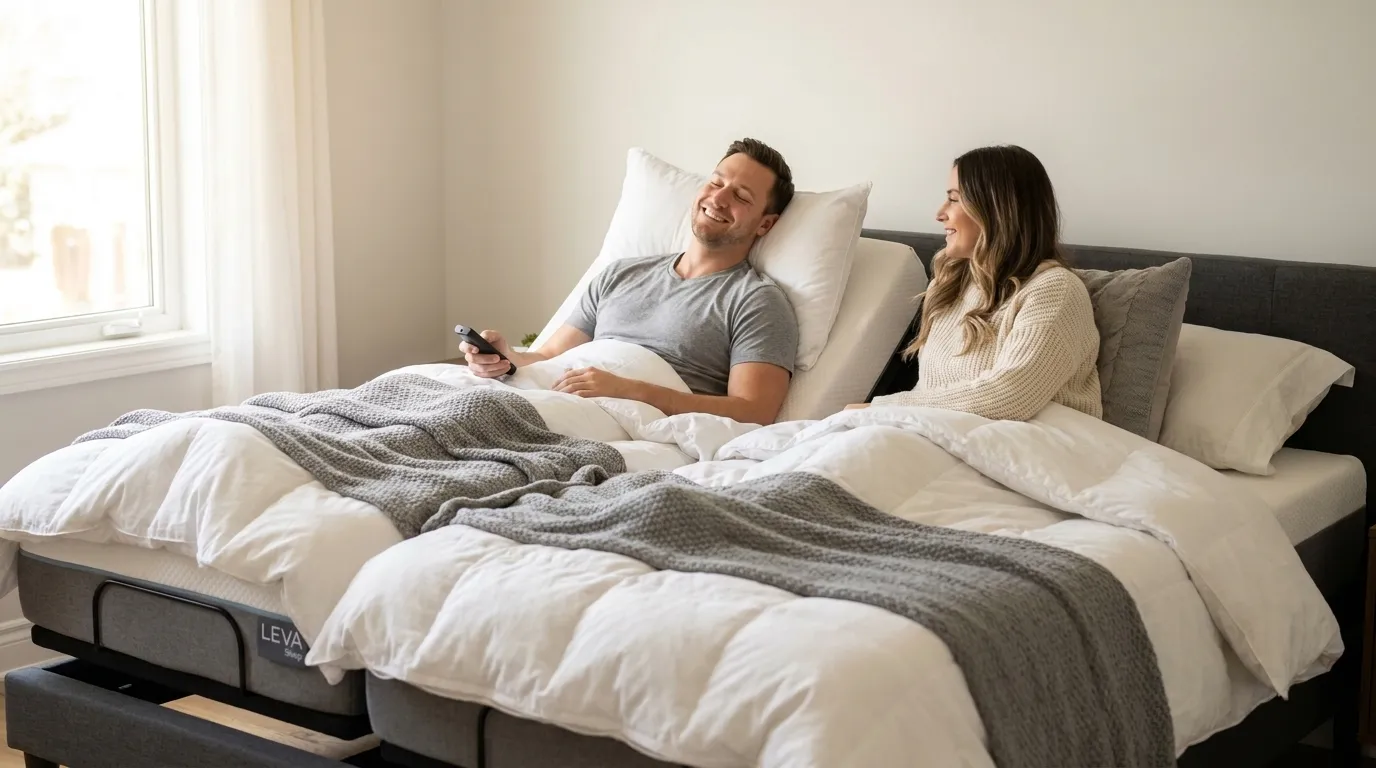Massage Adjustable Beds for Couples: Leva Sleep Guide