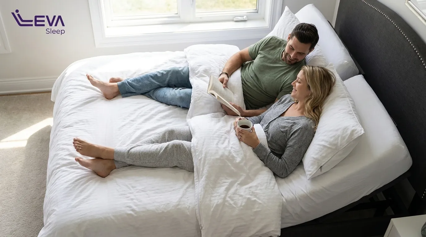 Zipper Duvet Covers for Adjustable Beds & Couples