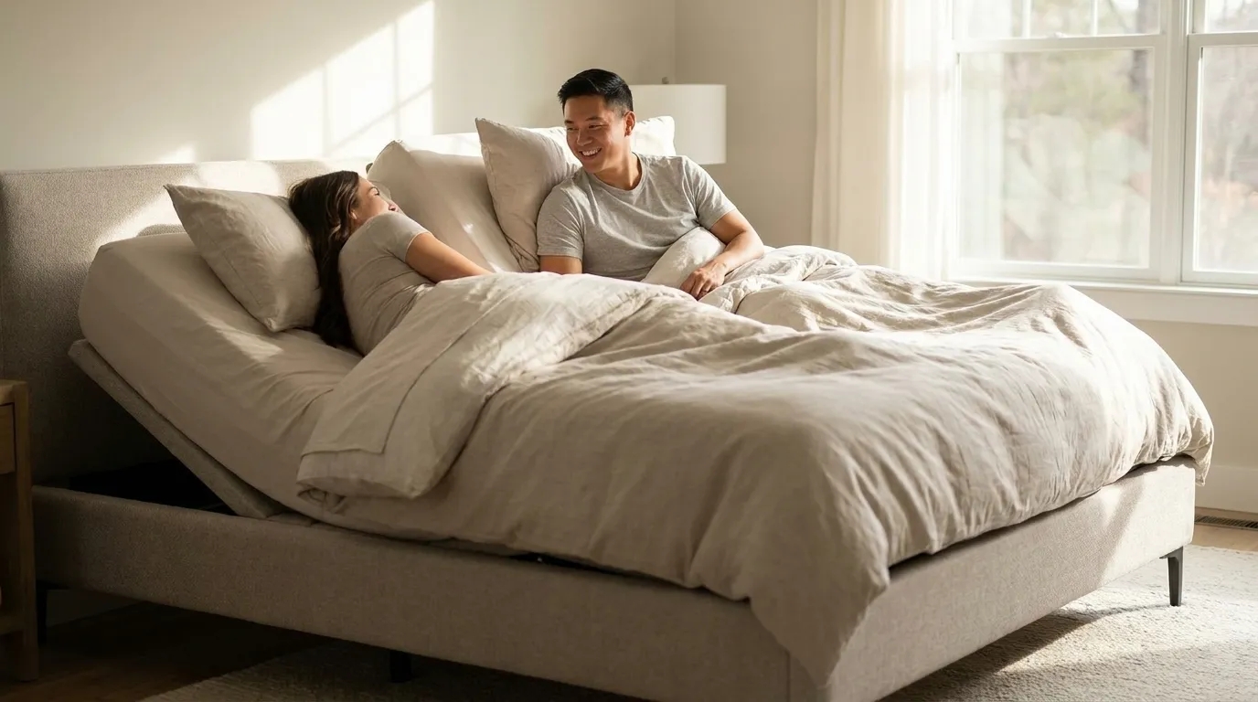 Split Queen Adjustable Bed White Glove Delivery in Canada